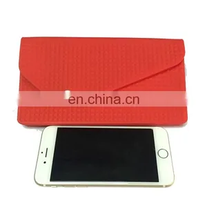 Wholesale 20*10cm Women Phone Bag Silicone Purse Pouch Girls Fashion Silicone Card Holder Wallet thumbnail-4