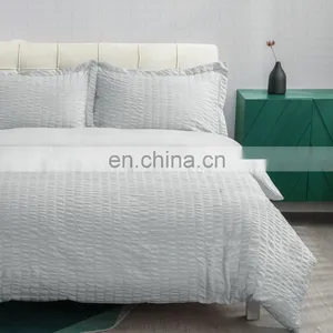 California Bedding Set Full Single King Size Grey 4 Pcs Duvet Cover Set With Zipper thumbnail-3