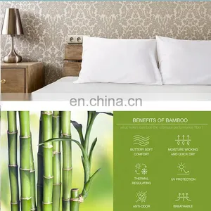 Comfortable Breathability Odors Resistant 100% Bamboo Fiber Durable Pillowcases Sets thumbnail-6