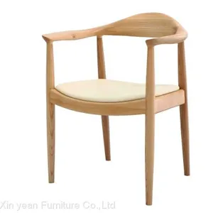 Wood Kennedy Chair With Genuine Leather Seat Cushion Chairs for Desk Large Oak Dining Sets thumbnail-2