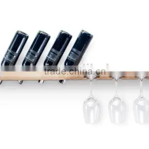 Custom Made Solid Wooden Wine Holder With Wine Glasses thumbnail-4