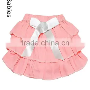 Korean Girls Short Skirts 2016 Fancy Soft Pink Satin Frill Skirt Supplier's Choice thumbnail-2