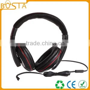 Best Quality Rubber Finish PU Leather Noise Isolation Computer Headphone With Mic thumbnail-3