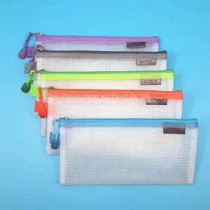 Waterproof A4 A5 A6 Transparent Mesh Zipper Bag is Thick and Soft Without Deformation thumbnail-3