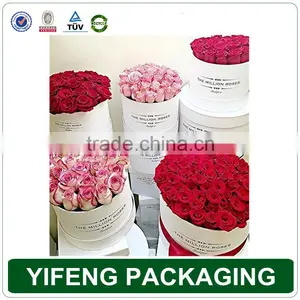 Luxury Fancy Material Decorative Top Quality Custom Logo Round Flower Gift Box thumbnail-4