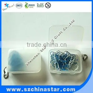 Safe Material PET Coated Iron Wire Paper Clip Put in PP Box Packing thumbnail-6