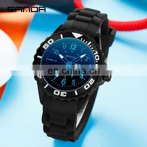 Sanda 1053 Designer Women Quartz Wrist Watch Resin Strap Luminous Waterproof Fashion Analog Watches Ladies thumbnail-2