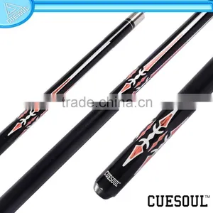 CUESOUL Cheap 1/2 Jointed Pool Cue, Wax Shaft,Quick Release, Rubber Wrap thumbnail-1