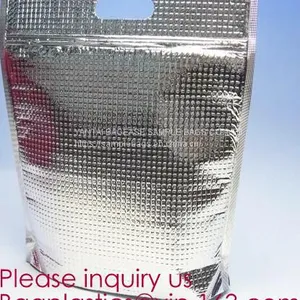 Insulated Thermal Non Woven Aluminum Foil Cooler Bag For Frozen Food,Reusable Insulated Aluminum Foil Thermal Lunch Cool thumbnail-4