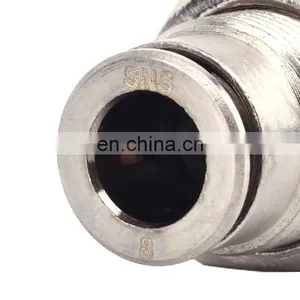 Wholesale Pneumatic Nickel-plated Brass Straight Through Push to Connection Pipe Fittings thumbnail-3