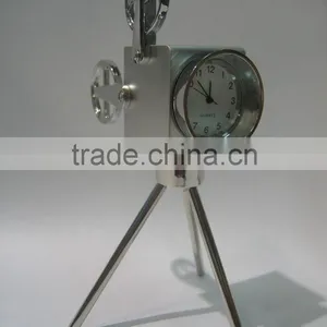 2016 Fashion Clock Table Clock Alloy Camera Home Decor Tripod Shape Gift Creative thumbnail-1