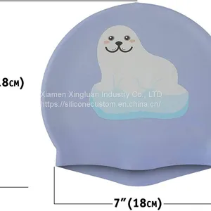 Silicone Non-Slip Swim Cap Cover Ears Wrinkle-Free Swimming Cap thumbnail-2