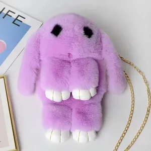 013Winter Plush Cute Rabbit Bag Popular Children's Bag Animal Bag One Shoulder Diagonal Cross Soft and Fashionable Large Bag thumbnail-2