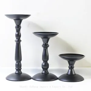 Black Metal Candelabra Set Holiday Decorative European Print Handmade Wedding Decor And Home Decor Candle Holder thumbnail-1