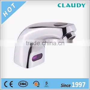 Made in China Brass Chrome Finish Solid Brass Commercial Automatic Shut off Faucet thumbnail-1