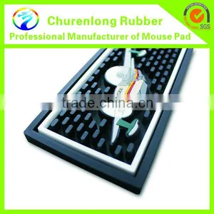 3D Custom Emdossed Logo Soft Pvc Bar Runner/bar Drink Rail Mat thumbnail-5