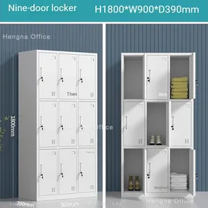 Durable Student Steel Locker for University Dormitories: Vented Metal Wardrobe With Name Card Slot for Shared Apartments and Hostel Storage thumbnail-1