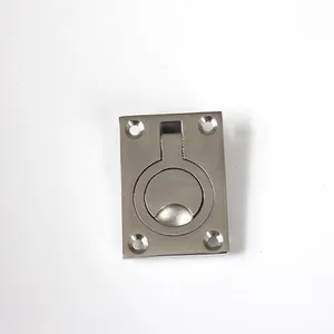 Square Flush Pull Ring Handles Recessed Boat Hatch Latch Cabinet Flush Mount Lifting Ring Pull Handle Hidden Recessed Furniture Handle thumbnail-2