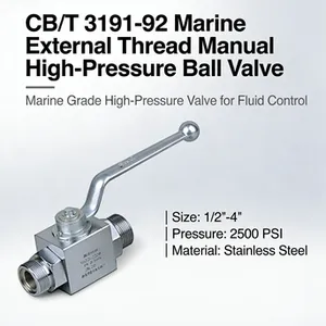 Manual Marine Threaded Ball Valve for Engine Room Piping, NPT BSP Thread Options thumbnail-1