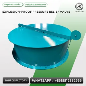 Explosion Proof Pressure Relief Valve Flameless Explosion Vent Dust Collector Safety Relief Valve For Industrial Dust Pipeline thumbnail-2