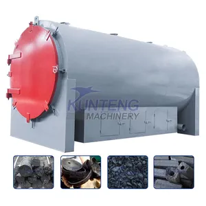 Smokeless Wood Carbonization Machine Horizontal Fruit Wood Log Carbonization Furnace EPC thumbnail-1