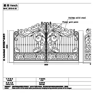 China Wrought Iron Gate Aluminum Gate Design thumbnail-2
