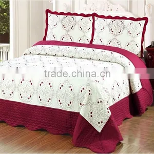 Hot Sale 3Pcs Embroidered Quilt Set thumbnail-2