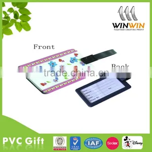 China Customized Bulk Cheap PVC Luggage Tag thumbnail-1