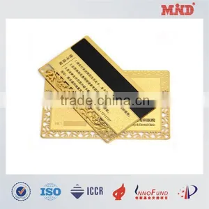 MDC104 Metal Magnetic Strip Card High Fashion Gold Metal Card thumbnail-1