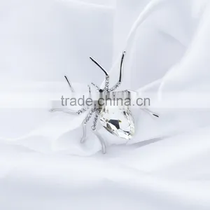 Transparent Crystal Brooch Rhinstone Silver Animal Spider Brooch Fashion Brooch thumbnail-3