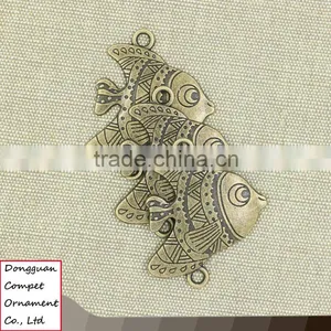 Wholesale Zinc Alloy Green Bronze Clown Fish Tropical Fish Pendant thumbnail-3