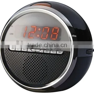 High Quality LED Display USB Music Playback Alarm Clock Radio thumbnail-2