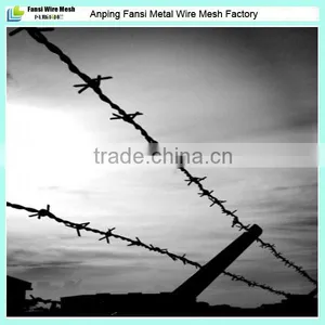 Security Electro Galvanized Barbed Wire Fencing Installation thumbnail-1