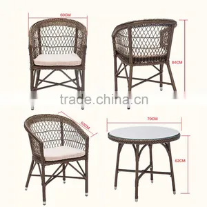 Rattan Wicker Balcony Hotel Luxury Bedroom Patio Office Outdoor Garden Living Room Furniture Set thumbnail-6