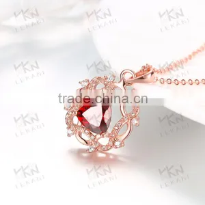 Trendy Geometric Jewelry Necklaces/red Zircon Necklace/vintage Necklace thumbnail-4
