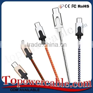 Hot Mobile Phone Accessories Alloy Nylon Braided Usb Data Transfer Cord Cable thumbnail-4