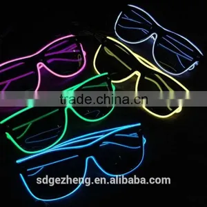 Factory Price CE ROHS Approved LED Shutter Party Glasses Flashing el Wire Battery Operated Sunglasses thumbnail-2