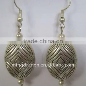 CHINESE TIBET SILVER EARRING EARDROP thumbnail-1