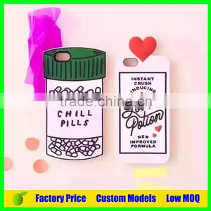 Custom Chill Pills 3d Silicone Mobile Phone Case Cover Iph 5s 6 6plus Cell Phone Back Cover Case Quality Choice thumbnail-2