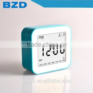 New Design Promotional Smart Digital Rotation Control Functions Auto ISO Night Light Bedside Electric Desk Calendar Clock thumbnail-1