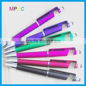 Multifunction 3 in 1 Plastic Ballpoint Pen Screen Touch Pen With Phone Stand thumbnail-1