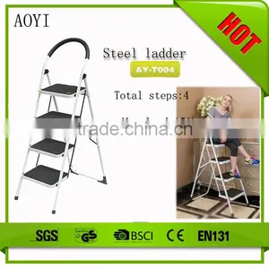 Black and Useful Household 4 Steps Safety Step Ladders With Handrail, 4 Steps Steel Ladders AY-T003 thumbnail-1