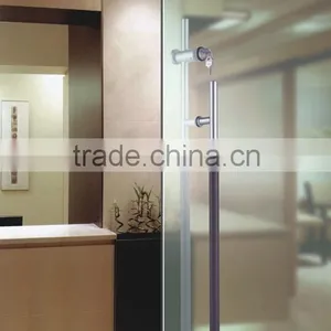 Export Stainless Steel Business Building Door Pull Handle With Locker thumbnail-2