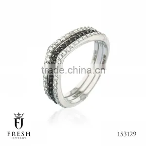 Fashion 925 Sterling Silver Ring - 153129 , Wholesale Silver Jewellery, Silver Jewellery Manufacturer, CZ Cubic Zircon AAA thumbnail-1