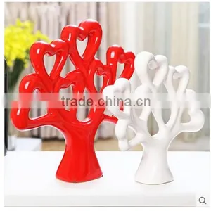 Ceramic Glazed Craft Hot Sale Tree Shape Ceramic Craft/office Decration thumbnail-2