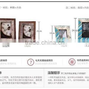 2016 BHM Nordic Style Customized Logo 4*6in Ceramic Photo Frame for Arts and Craft Home Decor thumbnail-3