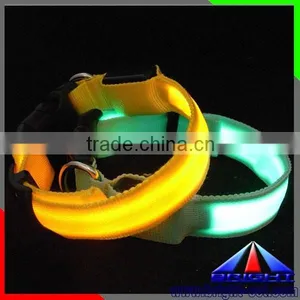 Rechargeable LED Pet Dog Collar, USB Rechargeable Pet Collar Leash, 6 LED Polyester Fibre Webbing Dog Collars thumbnail-2