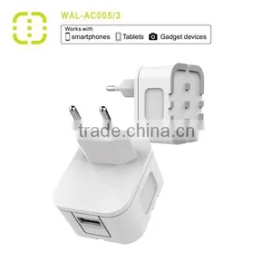 2015 Newlly Walnut 2.1A Universal EU Travel Charger for Smartphone thumbnail-2
