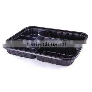 KW3-1104 Wholesale Japanese Eco Friendly 5 Compartment Disposable Custom Print Take Away Food Storage Bento Lunch Box Container thumbnail-3