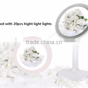 1000mAh Lithium Battery Lighted Stand Desktop Vanity Mirror With Magnification thumbnail-3
